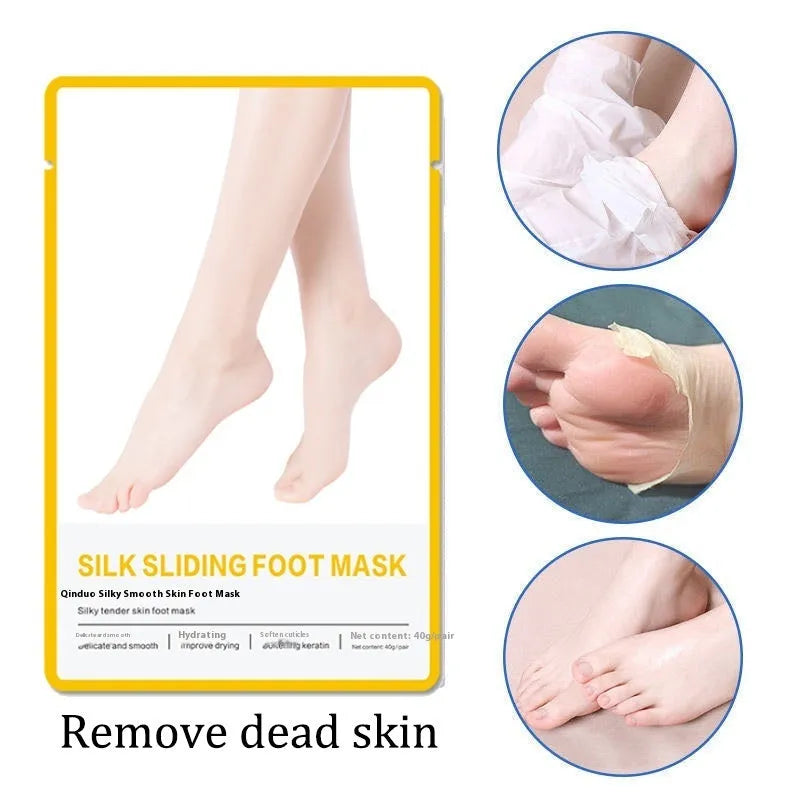 Qinduo foot care exfoliating sheet mask 40g nicotinamide treatment membrane of foot colour