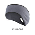 Fleece lined sports headband with ponytail opening, contour fit, one size, available in black