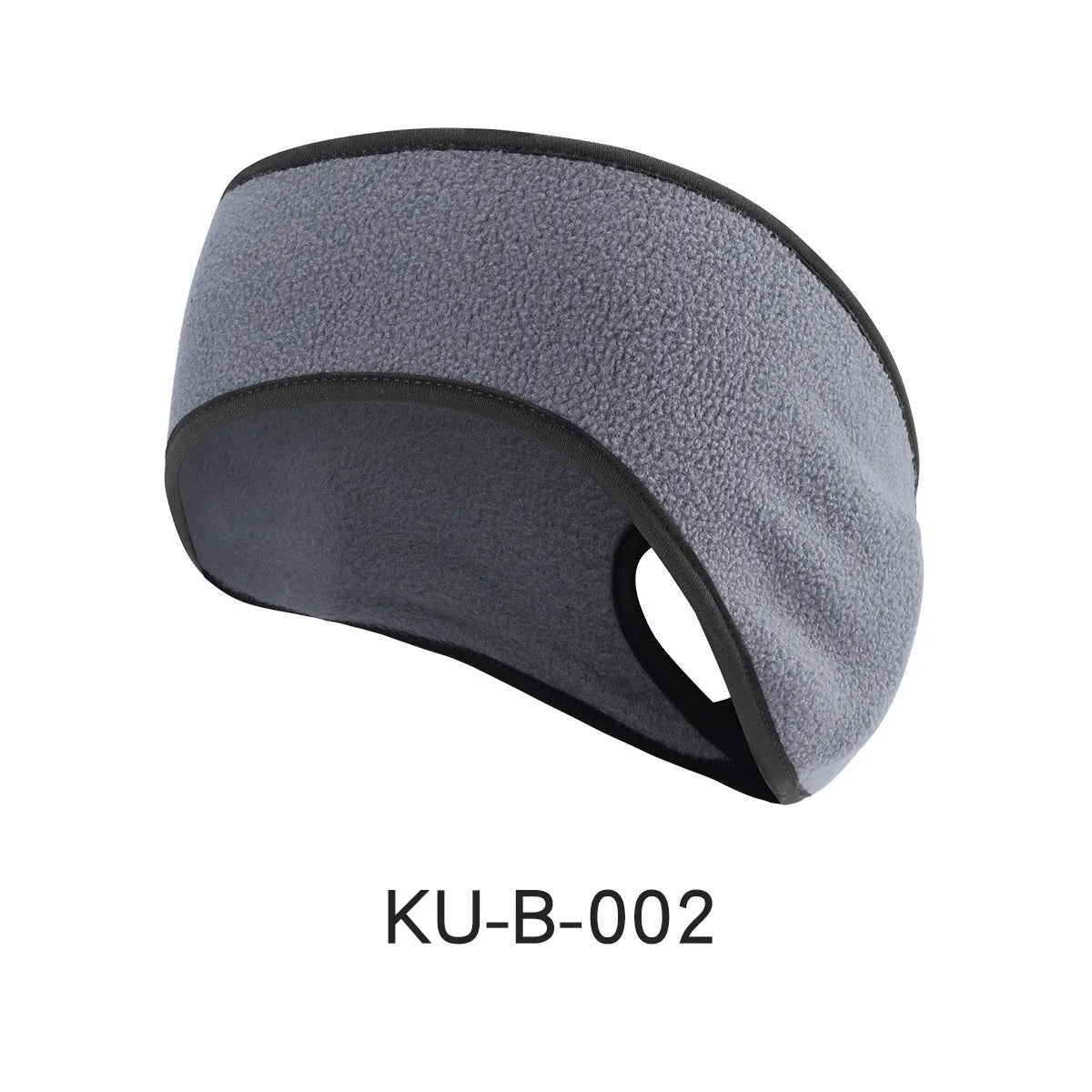 Fleece lined sports headband with ponytail opening, contour fit, one size, available in black