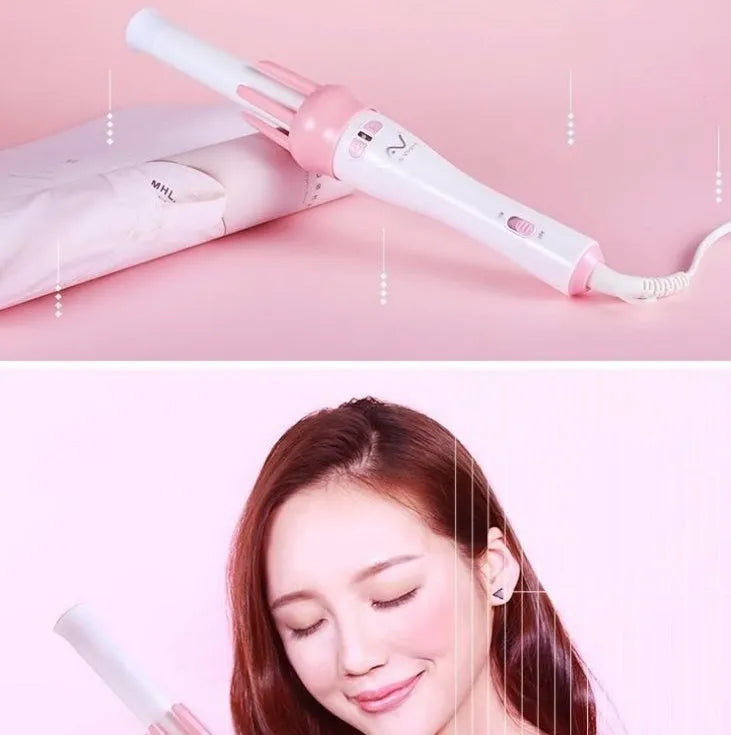 Rotating curling iron with tourmaline ceramic barrel 21-30mm automatic rotation wet dry hair