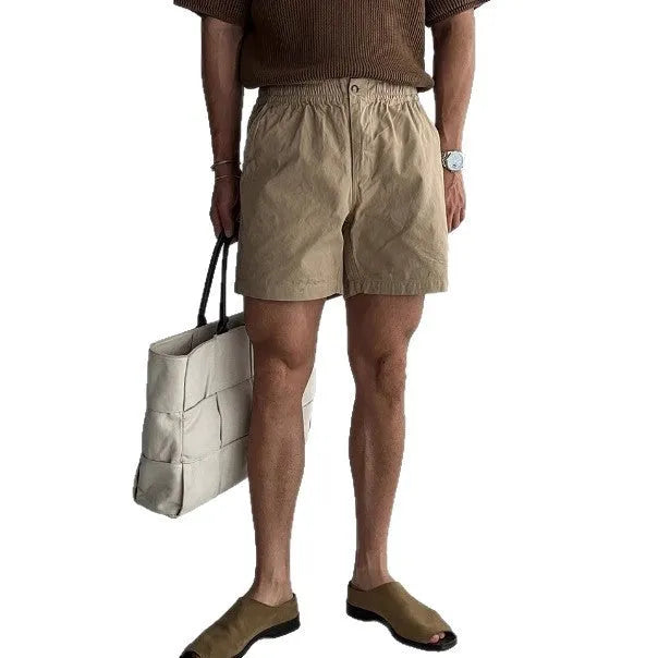 Cotton sports shorts in loose fit for summer athletic activities