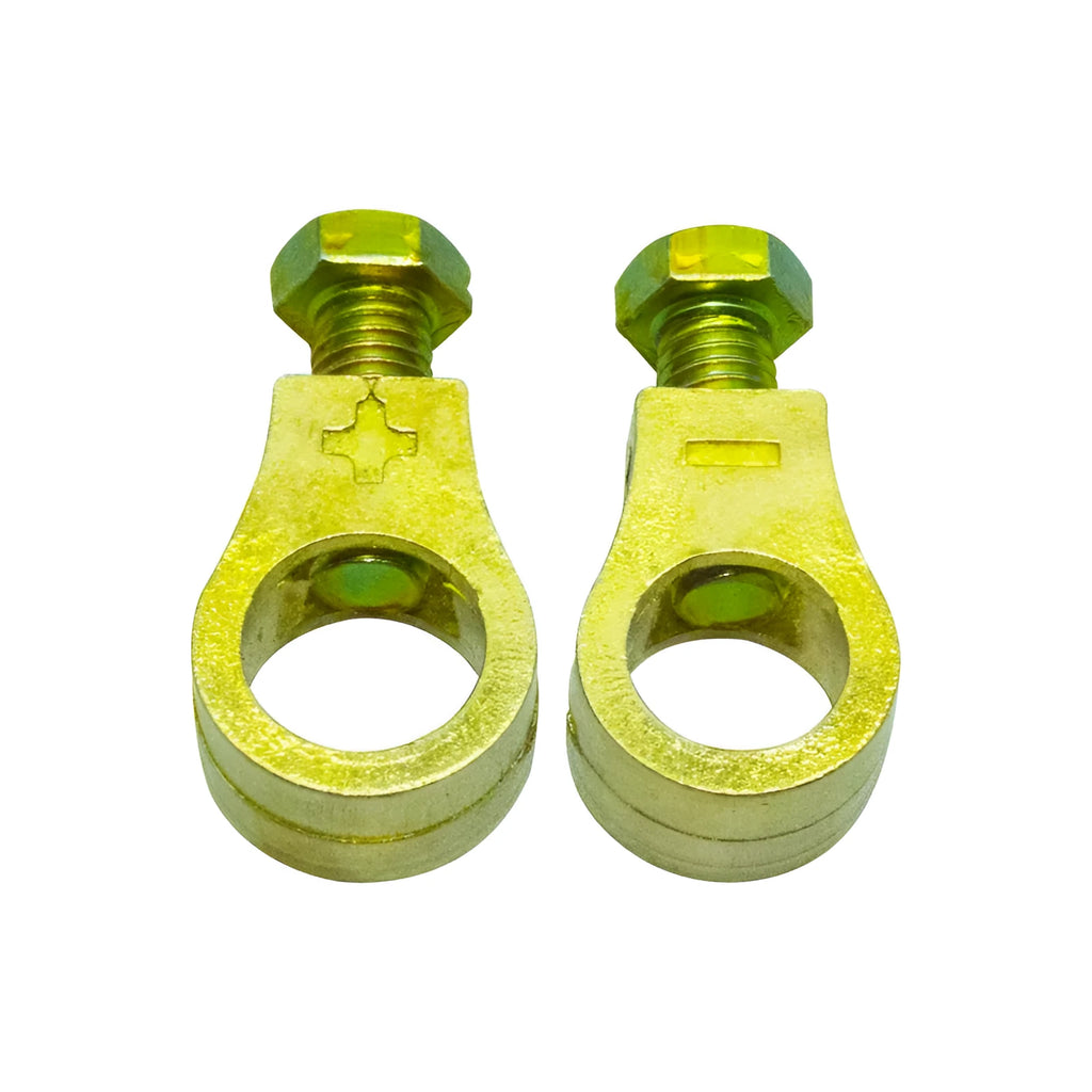 Copper battery connection clip with brass screws for car battery terminals