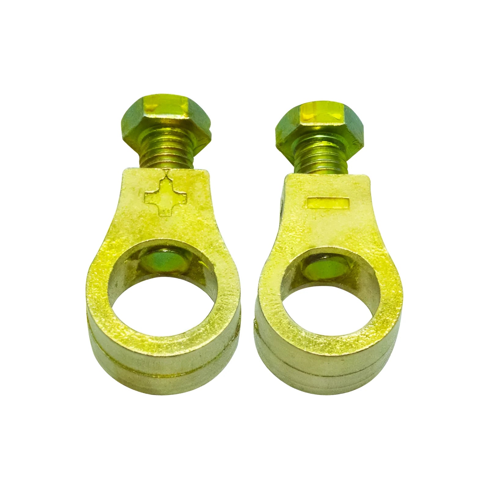 Copper battery connection clip with brass screws for car battery terminals