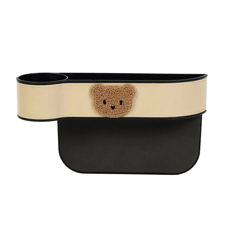Cartoon style leather car seat gap storage box for vehicle organisation