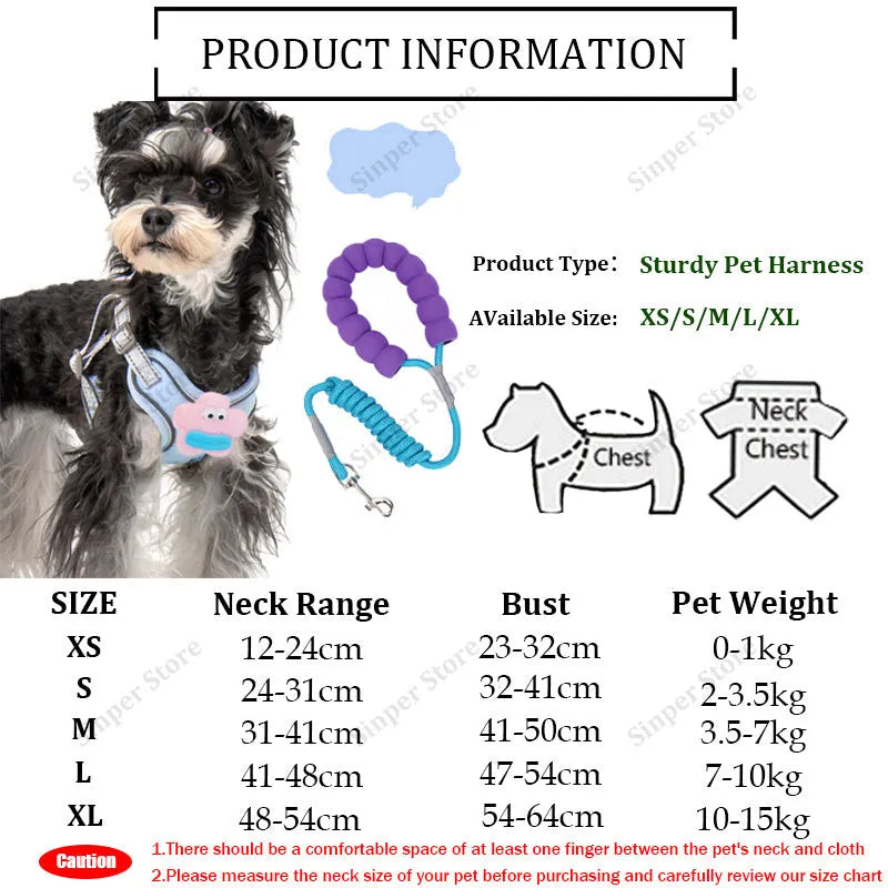 No pull dog harness with multifunction leash, soft adjustable vest, reflective stitching, breathable mesh, for medium dogs, multiple colours available