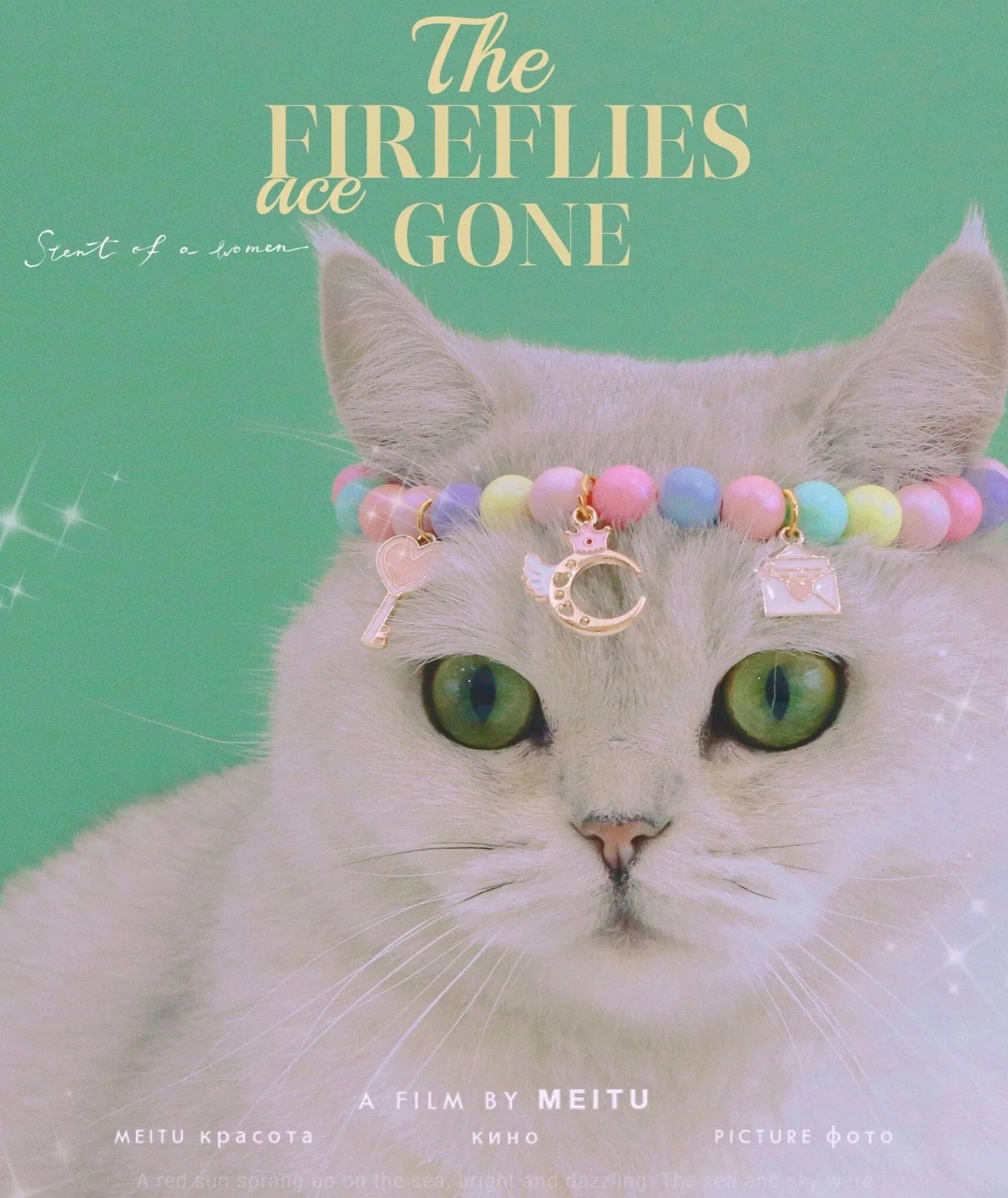 Macaron-coloured pet headdress and necklace set with resin charms in six designs for cats and dogs