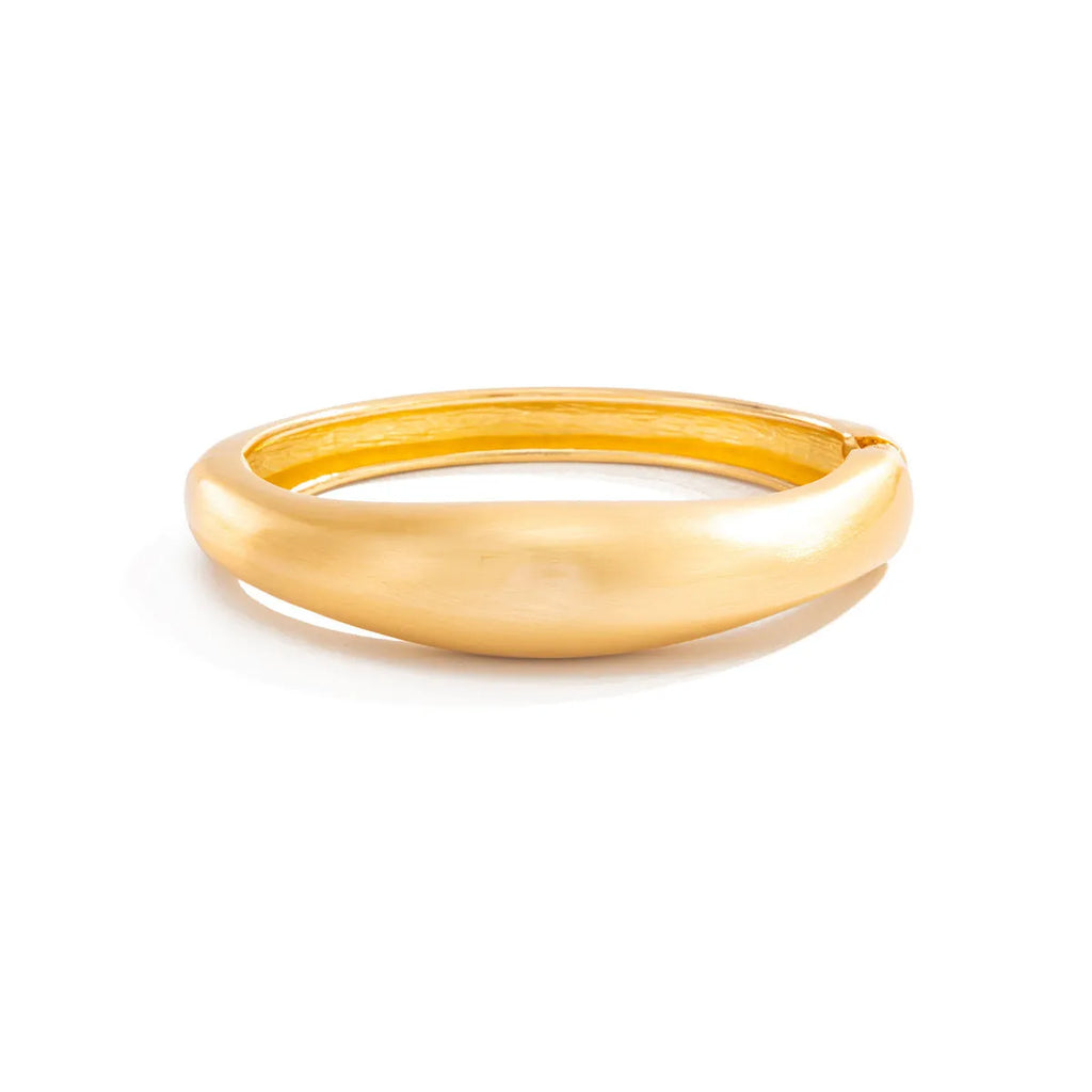 All-match matte texture spring bracelet ornament alloy electroplated ellipse design gold silver bracelet