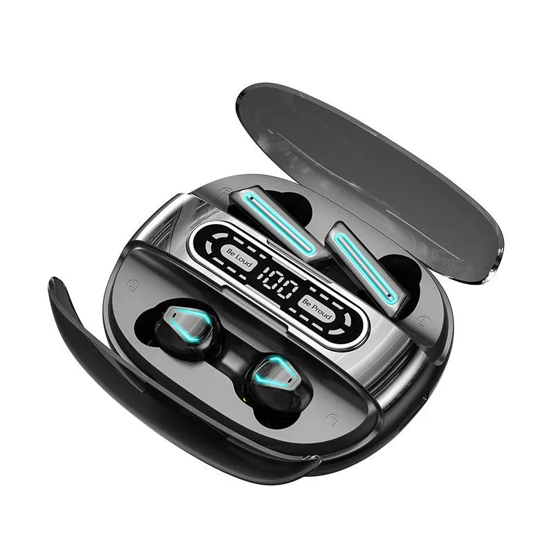Fashion New M56 Bluetooth Headset in Black with digital display and breathing light