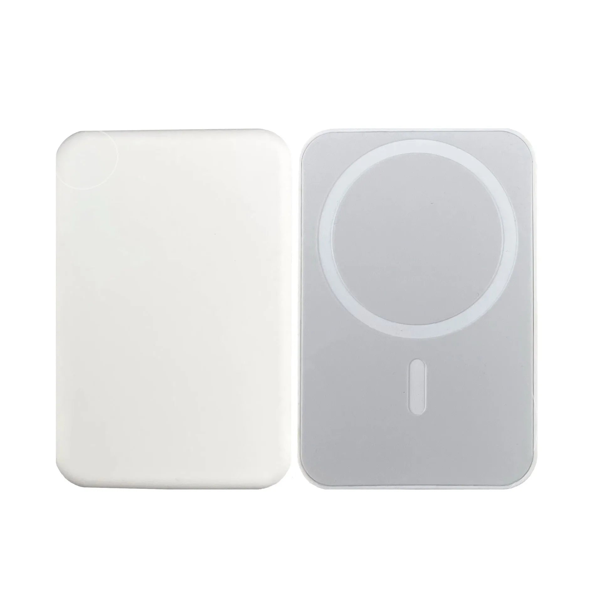 Magnetic wireless charger power bank in pink, purple or white colour with 5000mAh capacity