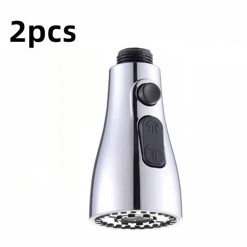 Universal pressurised kitchen faucet sprayer nozzle with rotating head in matte black finish
