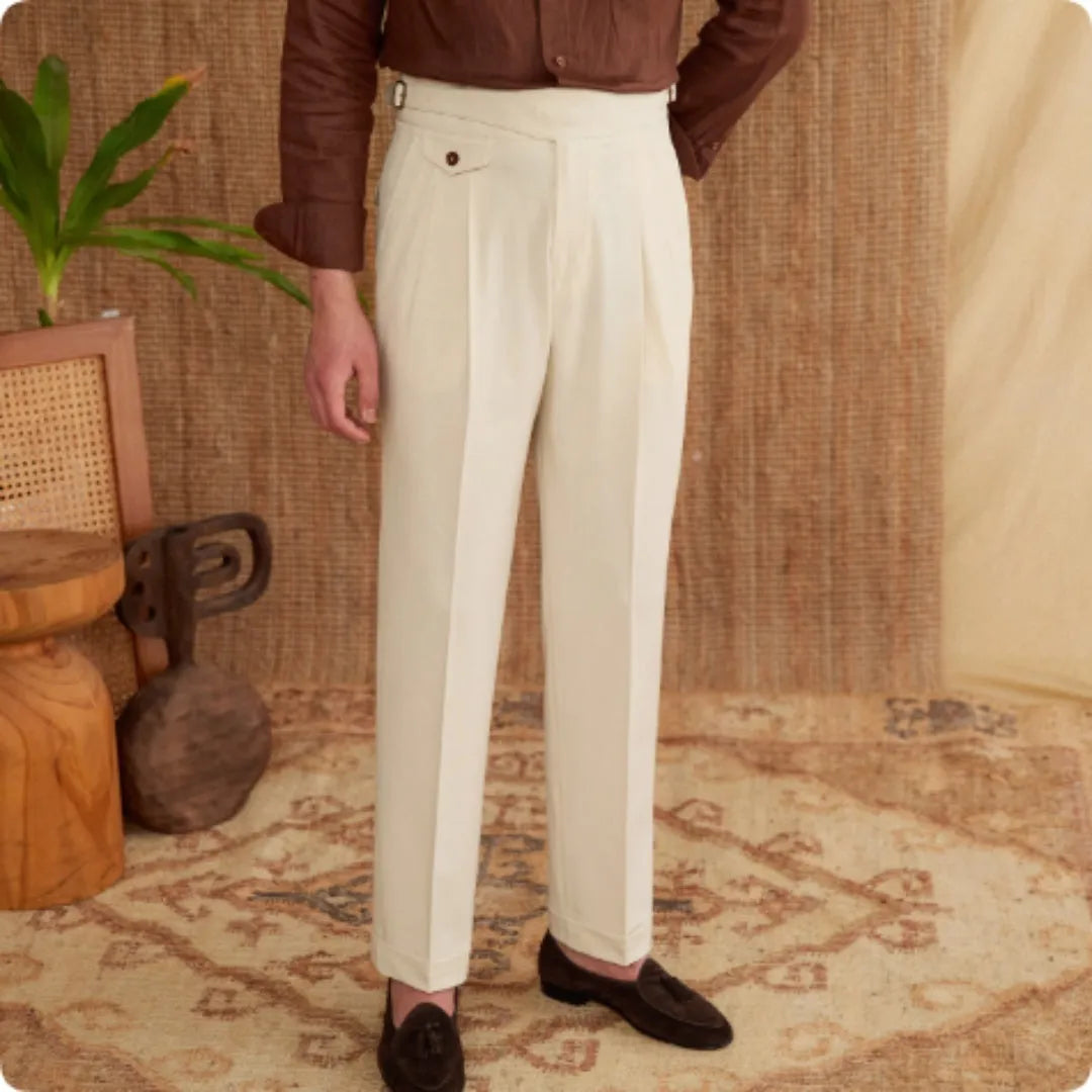Men's slim fit straight leg trousers in dark grey for business casual and commuting wear.
