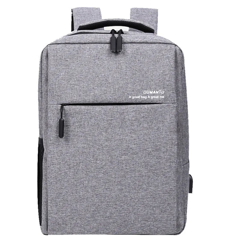 Waterproof Oxford cloth laptop backpack with shoulder straps, shown in multiple colour options.