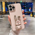 Green TPU electroplated phone case with lanyard and bracket compatible with iPhone 13
