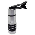 Universal 12X telescopic lens with clip for smartphone attachment