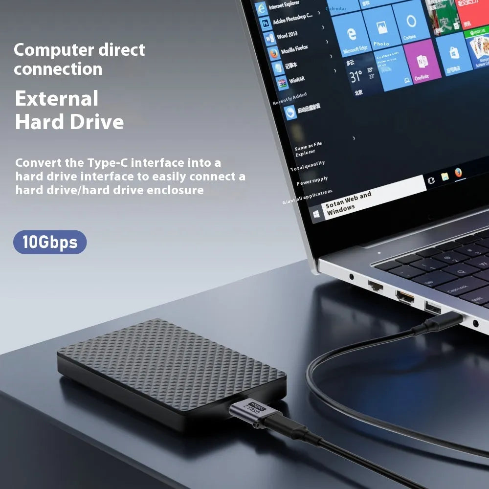 USB AM male to Micro-B female adapter for old hard drives and mobile phones.