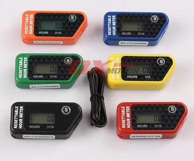 Black YSDS waterproof LCD single-interval maintenance reminder timer for engines.
