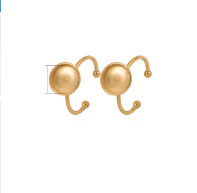 Golden stainless steel ring setting with totem pattern for DIY jewellery making