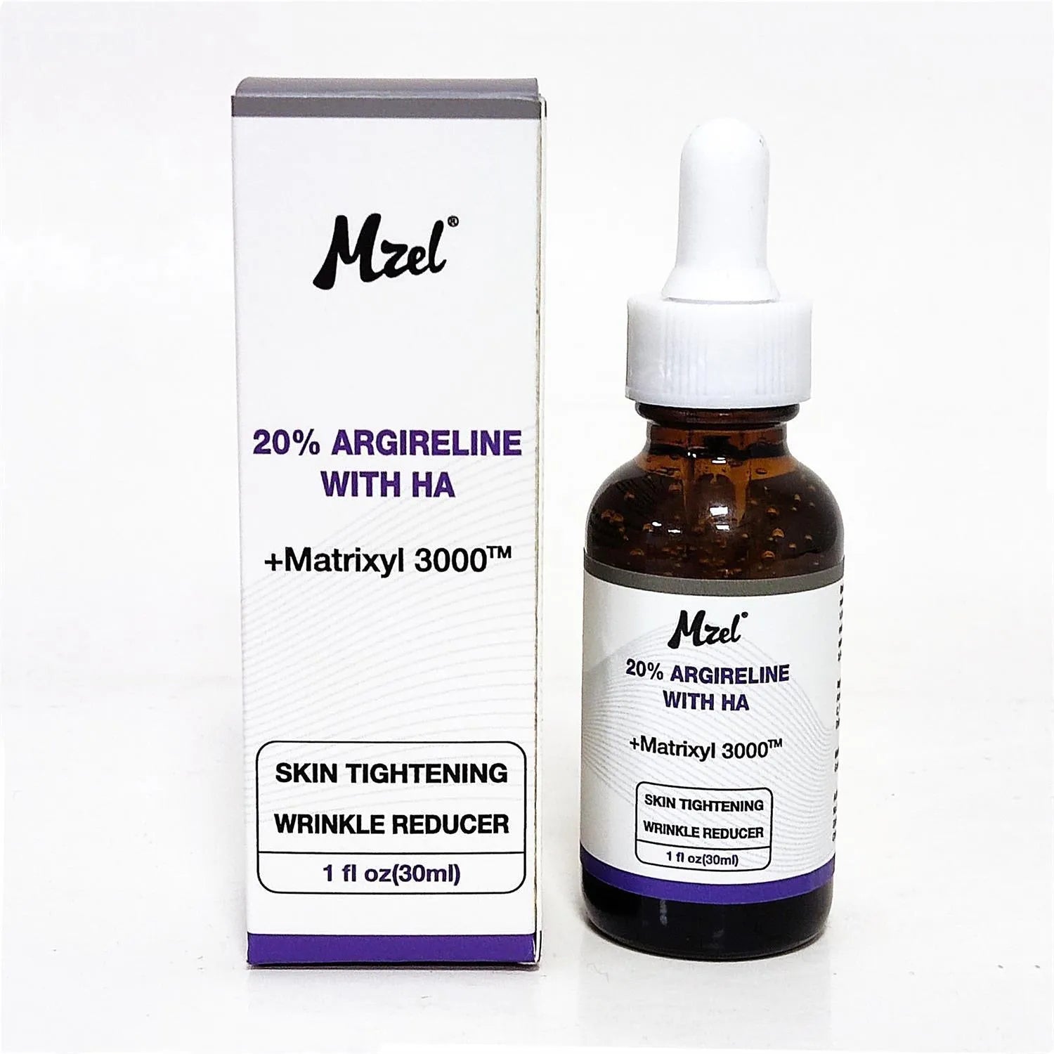 30ml bottle of six-peptide firming and anti-wrinkle moisturising serum liquid.