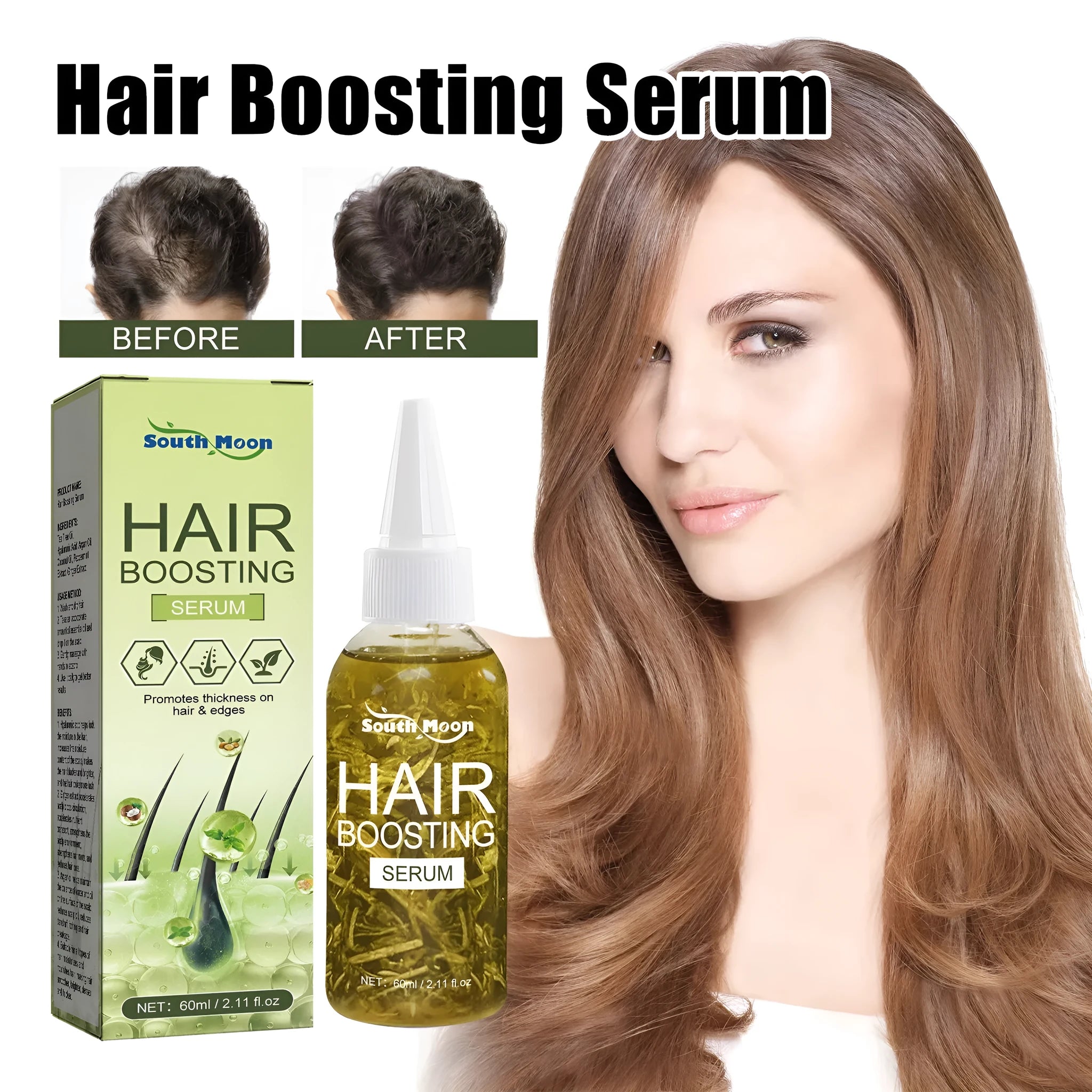 60ml bottle of hair care anti-fall repair essential oil for dry, brittle hair.