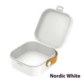 Medium polypropylene cable storage box with lid in five colour options for organising data cables and headphones