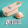multi function kitchen cutter with plastic body and stainless steel blade for slicing vegetables