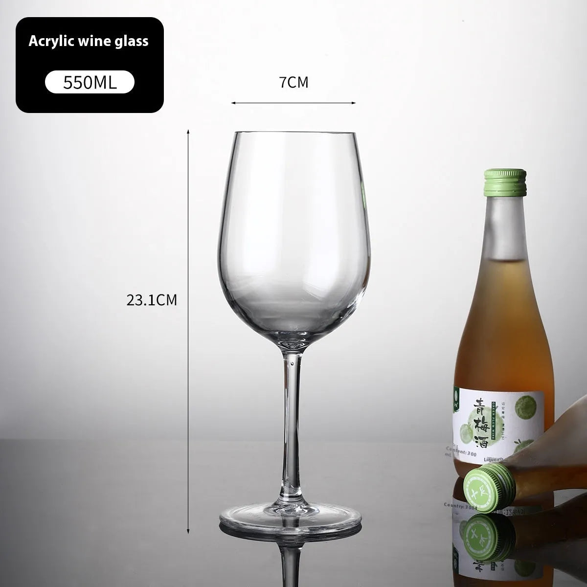 Modern simplicity PC acrylic wine glass with drop-resistant food-grade plastic construction