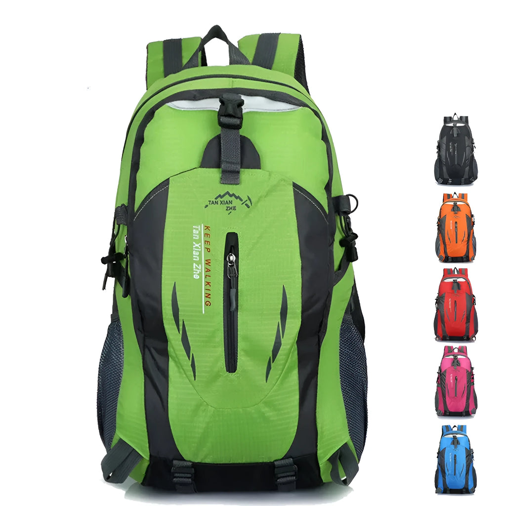Large waterproof outdoor travel backpack in multiple colours with dimensions 31x51x19cm