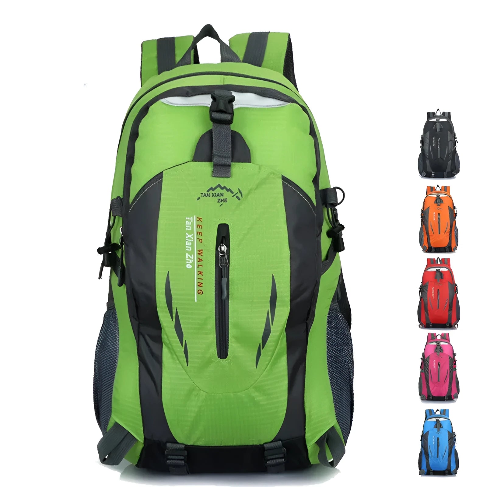 Large waterproof outdoor travel backpack in multiple colours with dimensions 31x51x19cm