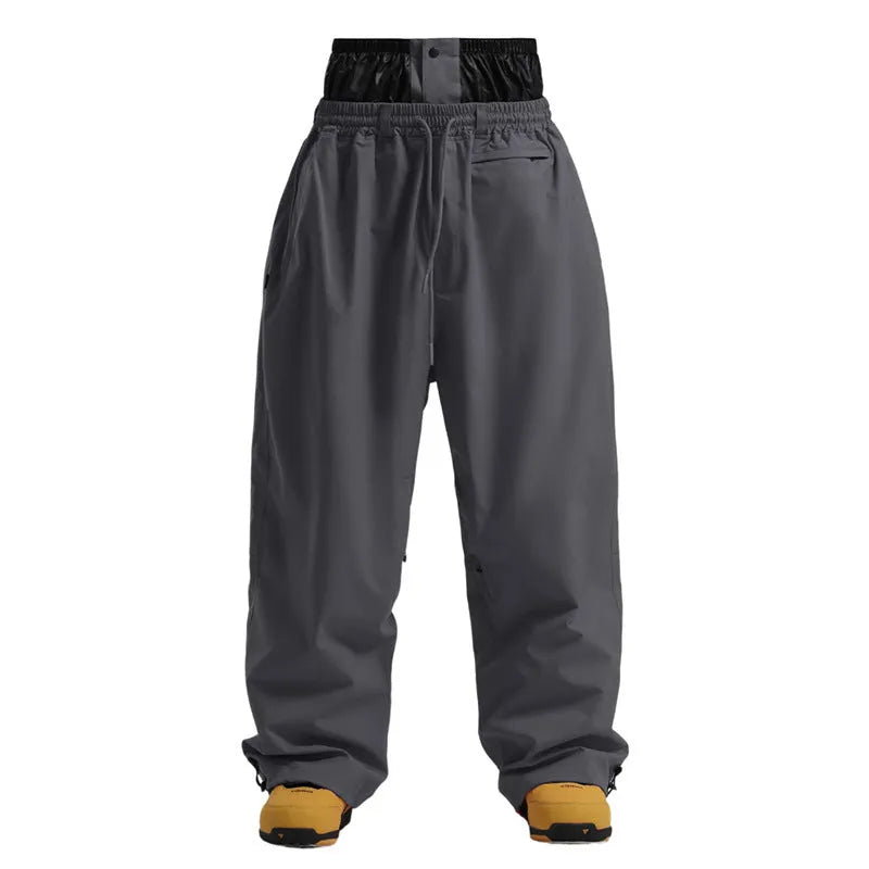 Loose windproof waterproof breathable wide-leg work pants in khaki, available in multiple sizes