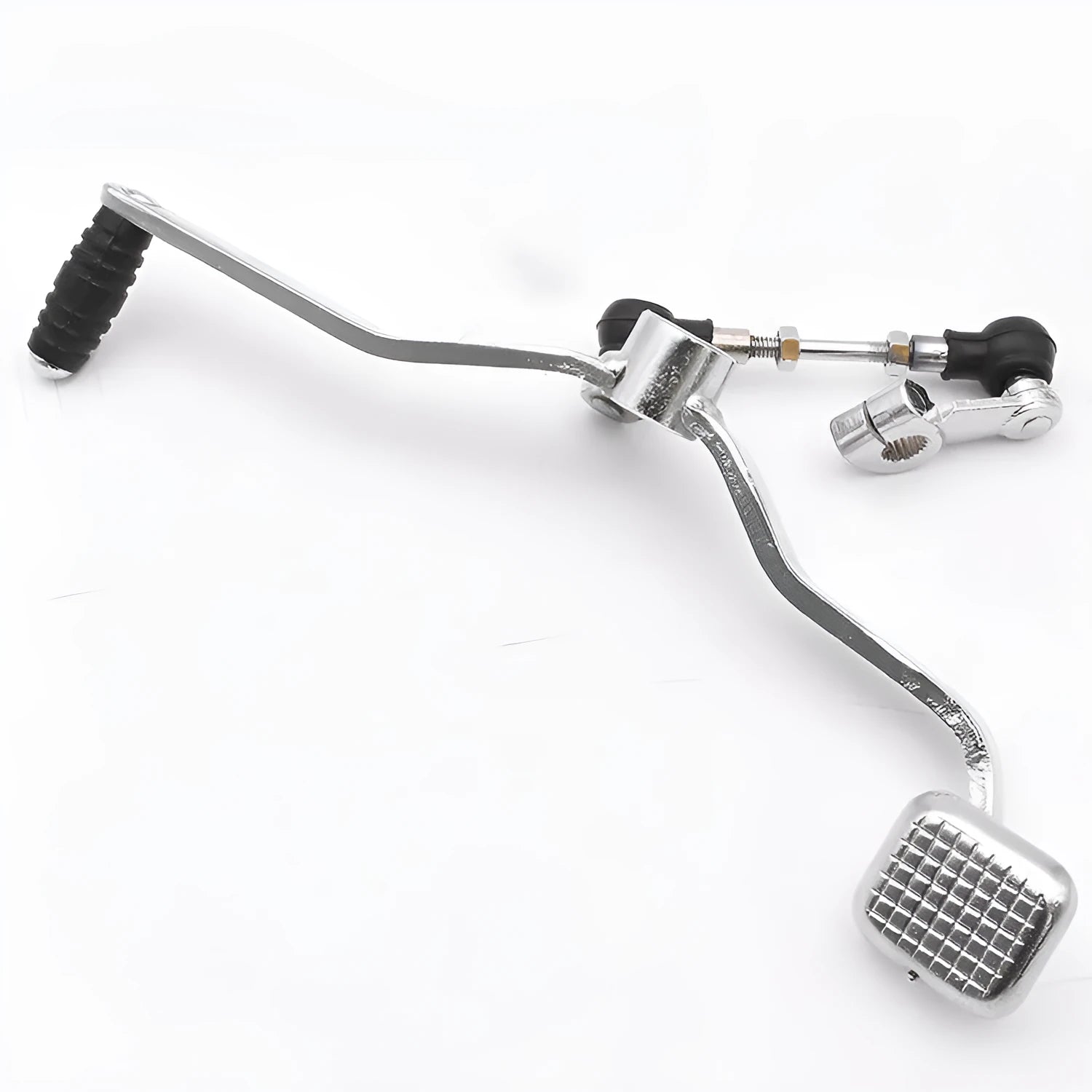 300mm GS125 motorcycle gear lever showing coarse and fine teeth on front and rear steps