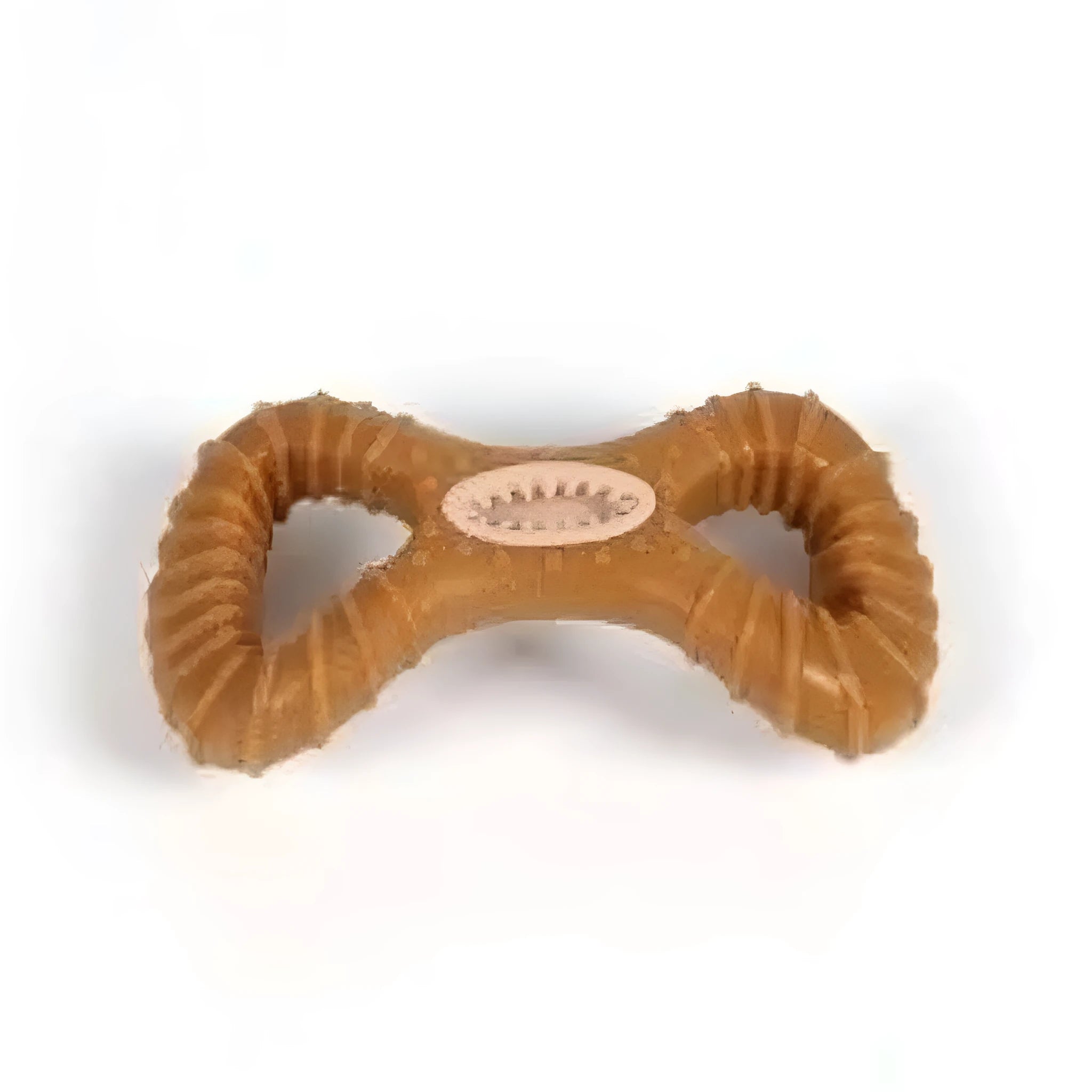 Durable rubber dog chew toy bone for dental cleaning and interactive play