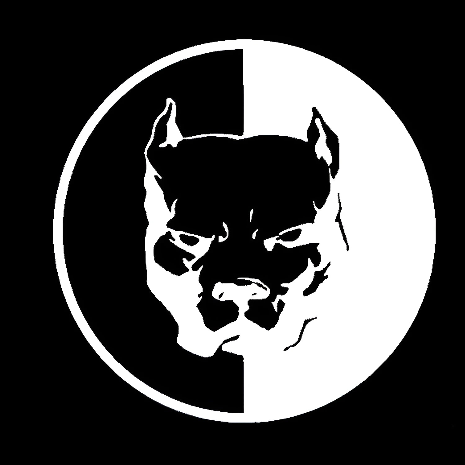 Bulldog superhero reflective car sticker measuring 12x12cm in black, white and red colours