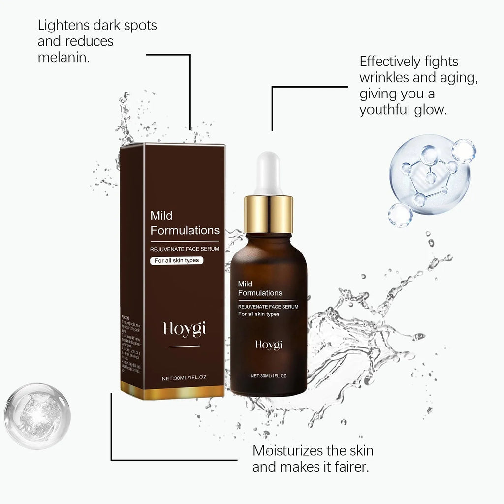 Square 2.8cm facial essence bottle with arbutin collagen vitamin C hyaluronic acid formula 30ml