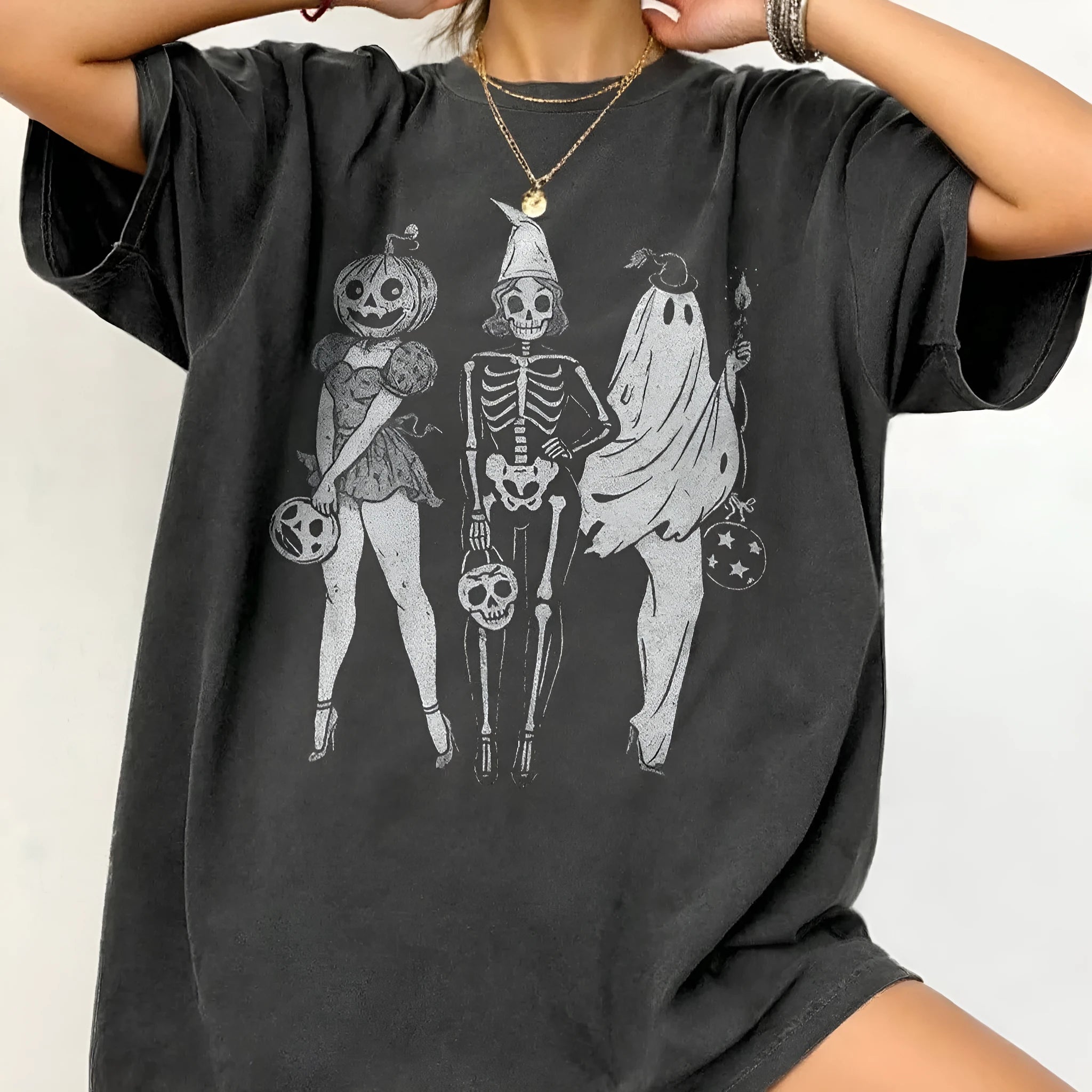 Loose fit cotton short sleeve T-shirt in assorted colours on a hanger