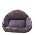 Short plush pet sofa with striped backrest, 60 x 50 cm cloth cat bed, small kennel
