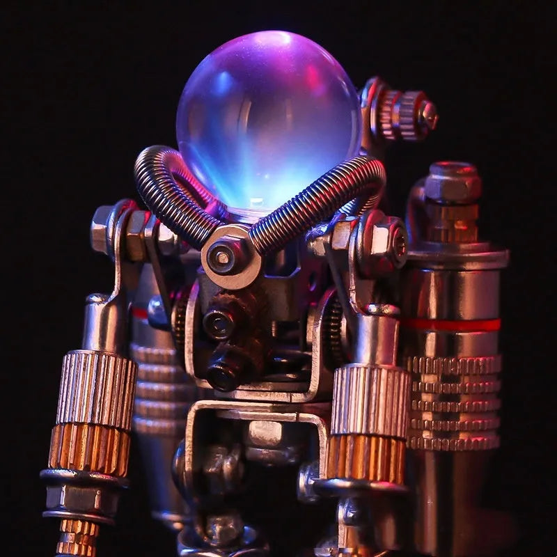 Mechanical Party Astronaut alloy model kit assembled on desk, over 154 parts, 65x65x115mm