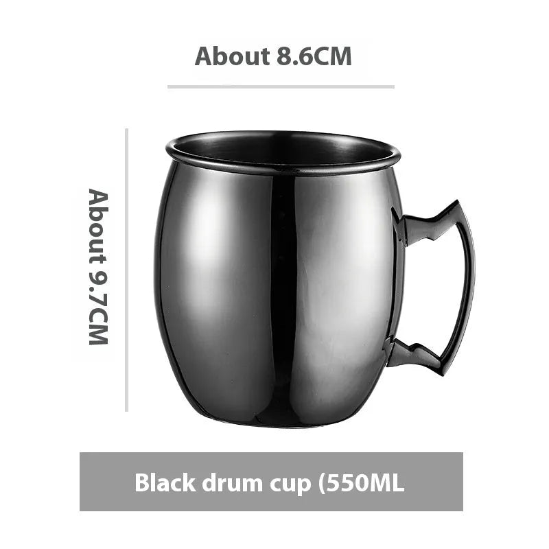 Copper plated stainless steel Moscow mule cup in a choice of hammered or smooth finish and multiple colours.