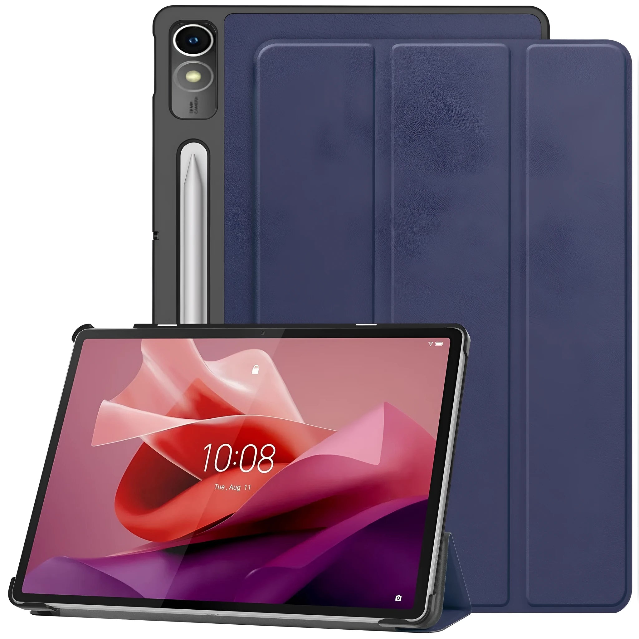 Lenovo Tab P12 tablet protective case with kickstand in various colour options including floral patterns and solid colours