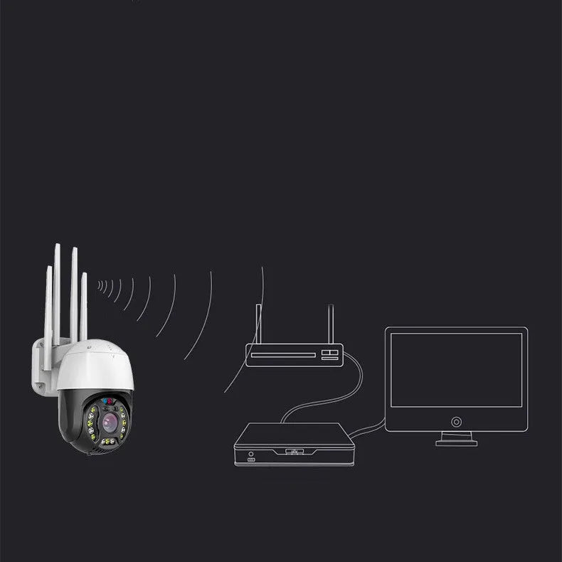 360-degree rotating outdoor dome surveillance camera with infrared night vision LEDs