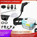 Small household air conditioner 2500W in blue white colour, 26x17x17cm, with mechanical controls