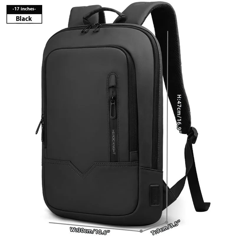 Small lightweight polyester commuter backpack with USB charging port in various colours