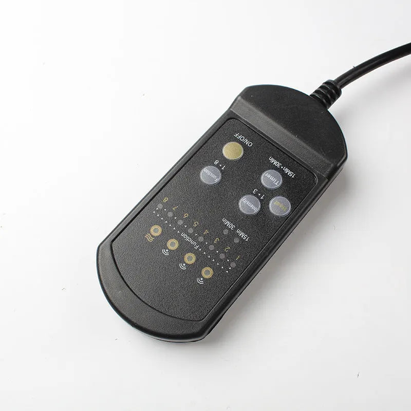 Black infrared heating massage physiotherapy mat with seat cushion and AC power cable