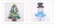 DIY felt Christmas tree multi-layer 3D design 98x70cm with 32 decorations snowflakes Santa reindeer