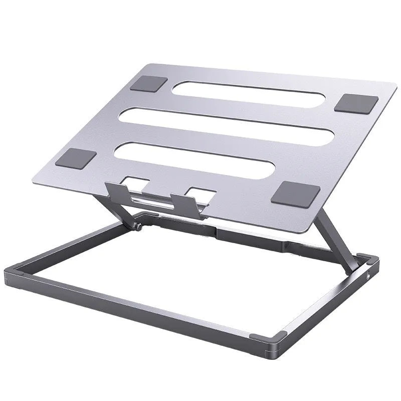Aluminium alloy notebook cooling rack with folding riser in ordinary or upgrade colour