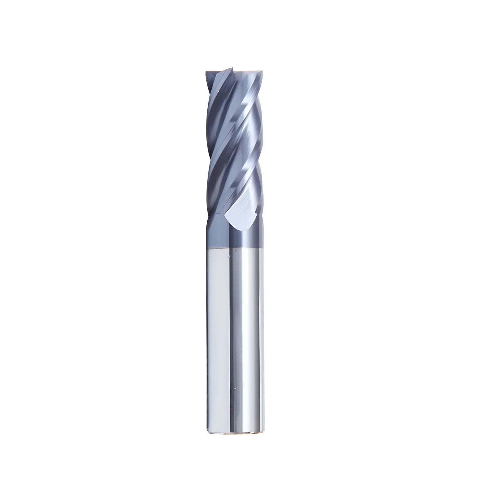 Carbide milling cutter with spiral cutting edge and straight shank