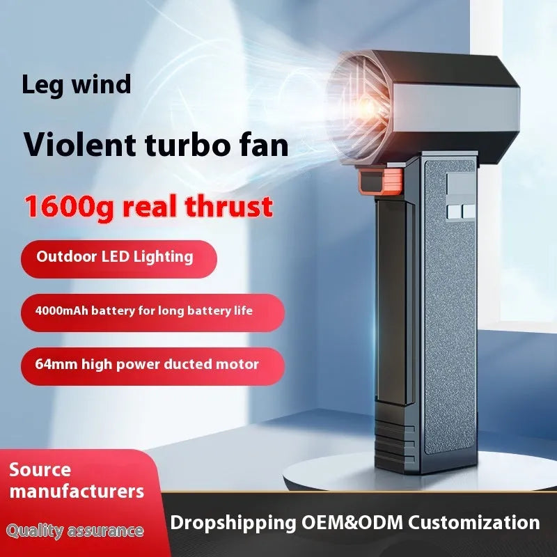 Ducted high-speed turbofan electric outdoor dust blowing car wash fan 14.8V 4000mAh compact design