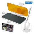 Anti-glare car sun visor with acrylic lens and telescopic installation components