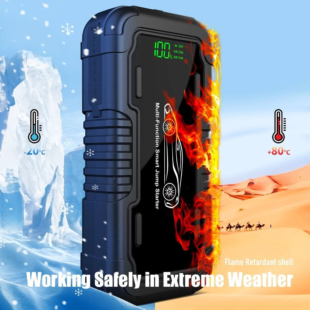 20000mAh car emergency start power supply with LED lighting and Type-C charging cable