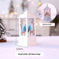 Christmas portable oil lamp with Santa Claus design, plastic construction, battery powered LED light for indoor outdoor hanging decoration