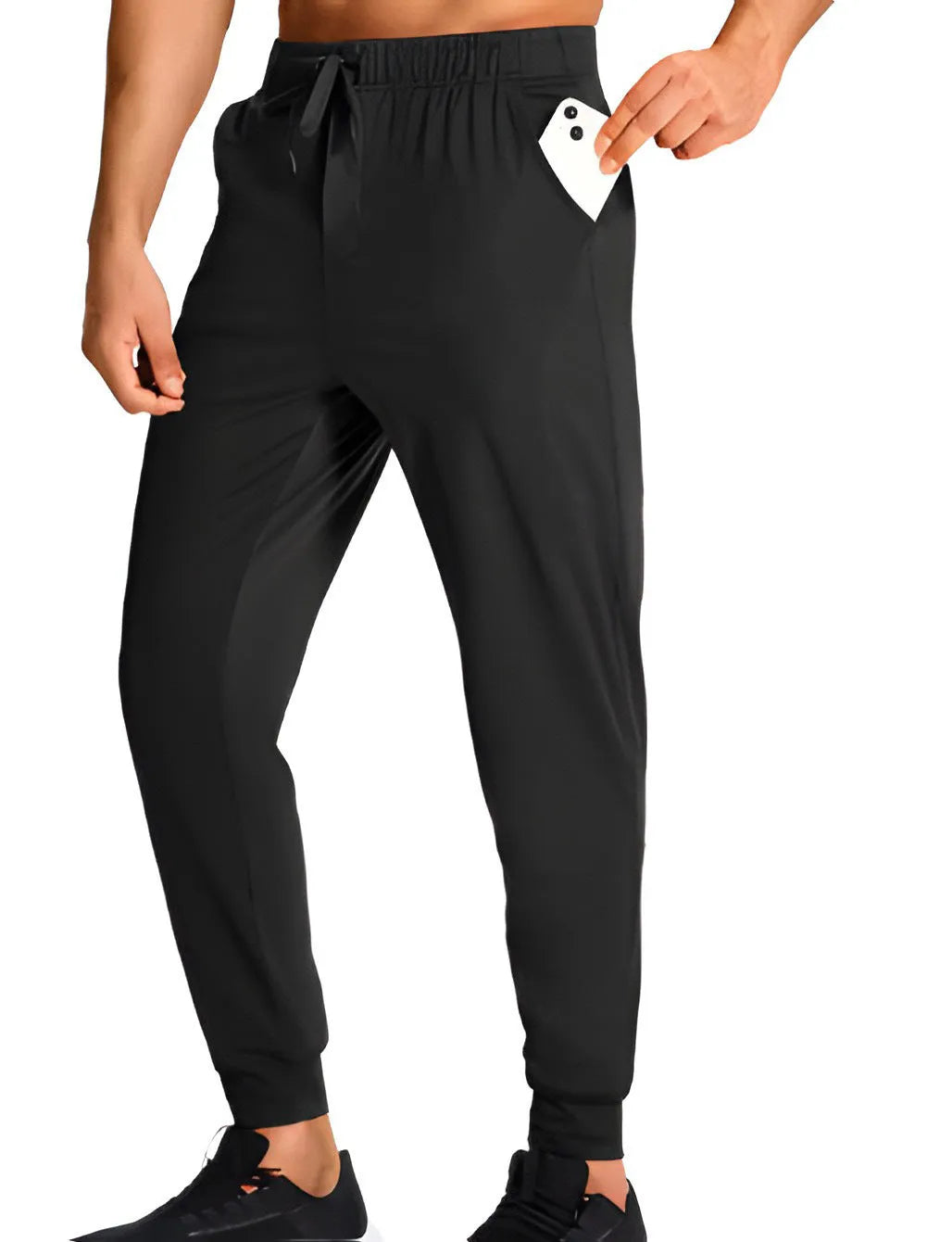 Men's loose fit casual trousers in polyester fabric available in multiple solid colours and sizes